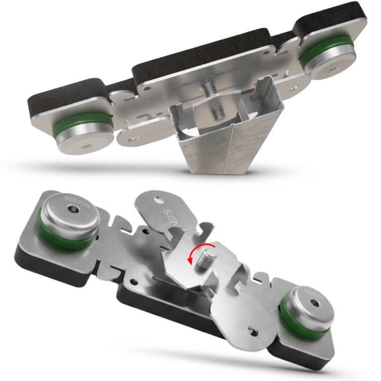 El FTD-NIVEL 47 es un amortiguador muy delgado para espacios reducidos con sistema de nivelación y ﬁjación directa a perfilesde 45/48 mm (tipo TC47, F-530, Maestra F47/17, T-45 o similar). Construye techos acústicos con el mínimo esfuerzo, obteniendo mejoras acústicas a ruido aéreo de más de 12 dB con resultados ya testados. ✓ Disponible para perﬁles de TECHO de 45 a 48milímetros. ✓ Sistema de nivelación (Nivel-47) para una rapidez infinita.